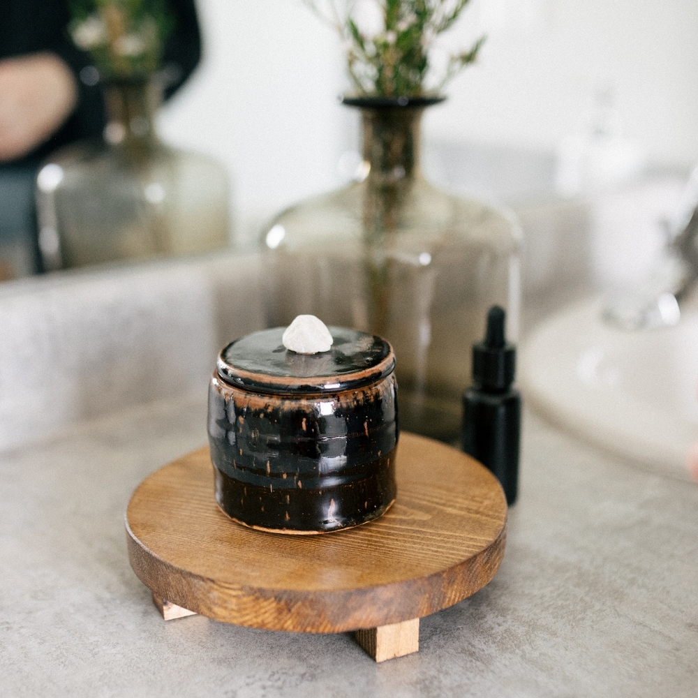 Wooden Round Pedestal Stand